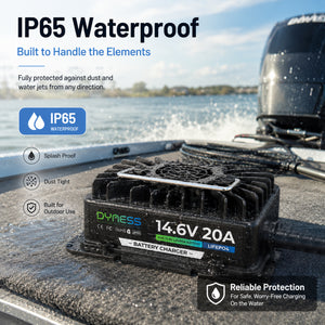 Dynesspower 14.6V 20A IP65 Waterproof LiFePO4 Charger