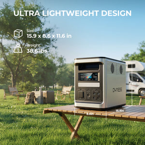 Dynesspower PPS1800 Portable Power Station 1536Wh LiFePO4 Battery 1800W Solar Generator for Home Backup Camping and RV