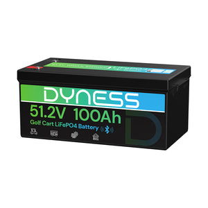 Dynesspower 48V 100Ah Lithium-Ion Golf Cart Battery – Equipped with 200A BMS & Real-Time Monitoring