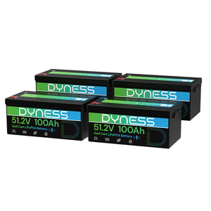 Dynesspower 48V 100Ah Lithium-Ion Golf Cart Battery – Equipped with 200A BMS & Real-Time Monitoring