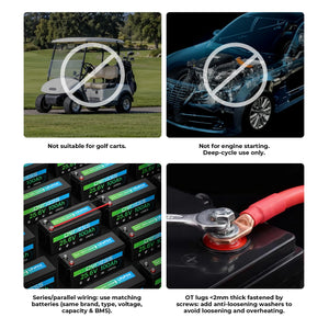 Dynesspower 24V 100Ah LiFePO4 Battery