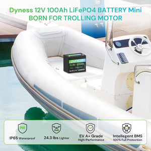 Dynesspower 12V 100Ah Group 24 LiFePO4 Lithium Deep Cycle Battery
